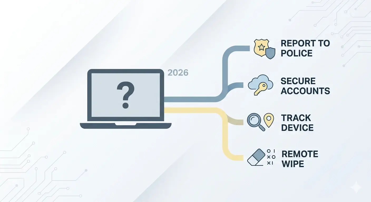 What to Do If Your Laptop Is Stolen: Step-by-Step Guide 2026